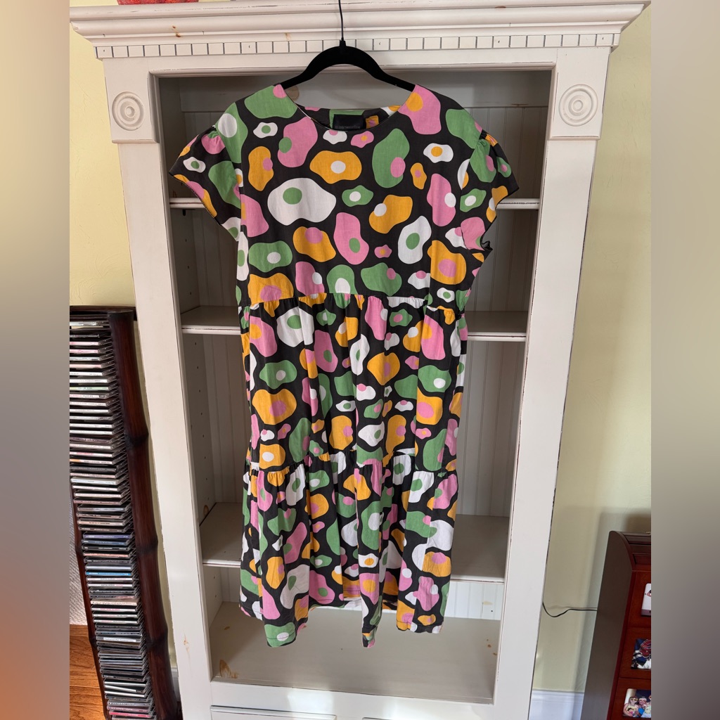 Women’s Short Sleeve Multicolor Print Dress
